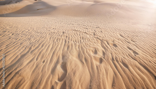 Smooth Background of Beige Beach Sand with Natural Texture