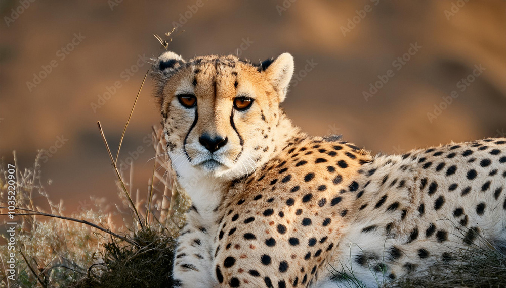 Close-Up of a Cheetah, Emphasizing Its Speed and Elegance in the Wild Close-Up of a Cheetah, Emphasizing Its Speed and Elegance in the Wild
