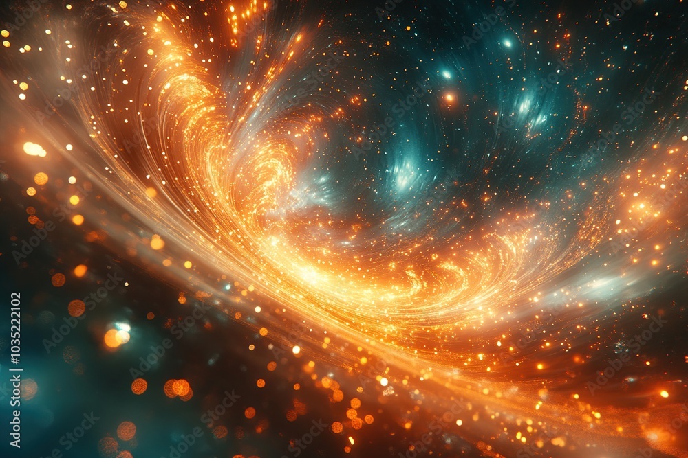 Obraz premium Cosmic Swirl of Light and Color