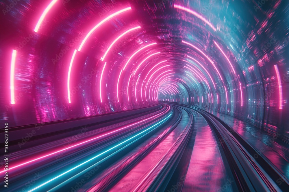 Neon Lights Tunnel Neon Lights Tunnel