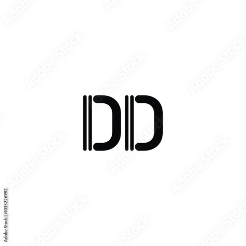 DD monogram logo design letter text name symbol monochrome logotype alphabet character simple logo