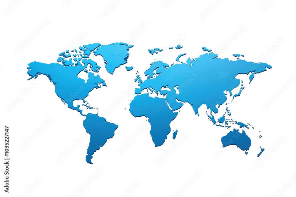 Blue world map depiction on a transparent background, showcasing continents in abstract style. Perfect for global or geographic themes. Blue world map depiction on a transparent background, showcasing continents in abstract style. Perfect for global or geographic themes.