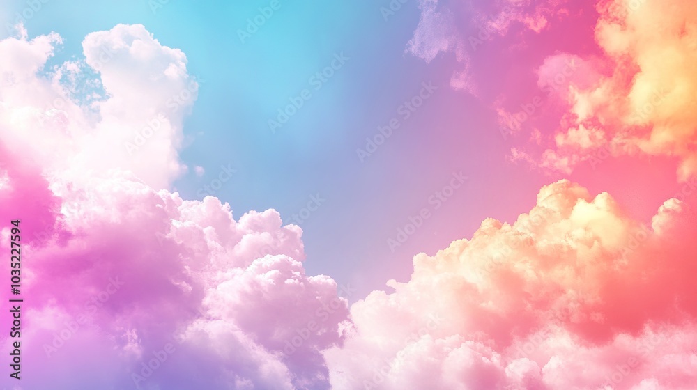 Colorful Sky with Soft Clouds at Sunset Colorful Sky with Soft Clouds at Sunset