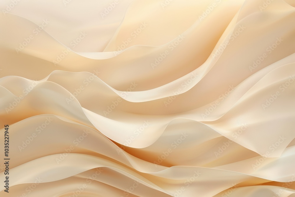 Abstract Wavy Pattern of Beige Fabric Abstract Wavy Pattern of Beige Fabric