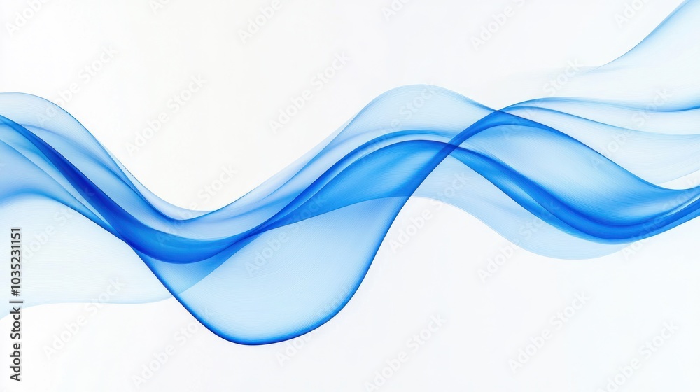 Abstract Blue Wave Design Abstract Blue Wave Design