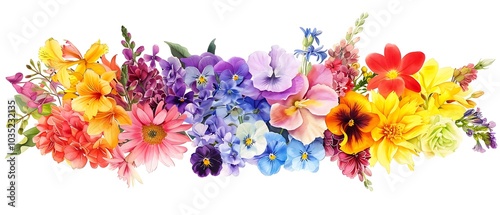 Vibrant Watercolor Floral Arrangement Design