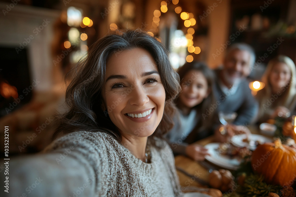 Happy bug full family celebrating thanksgiving together having best bonding time, Generative AI Happy bug full family celebrating thanksgiving together having best bonding time, Generative AI