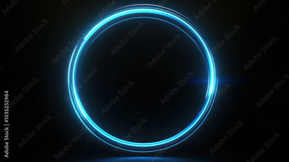 Abstract Glowing Neon Circle Abstract Glowing Neon Circle