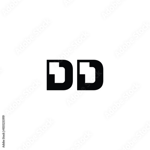 DD monogram logo design letter text name symbol monochrome logotype alphabet character simple logo