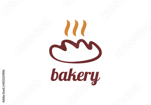hot bread and bakery logo. fast food bakery concept design template