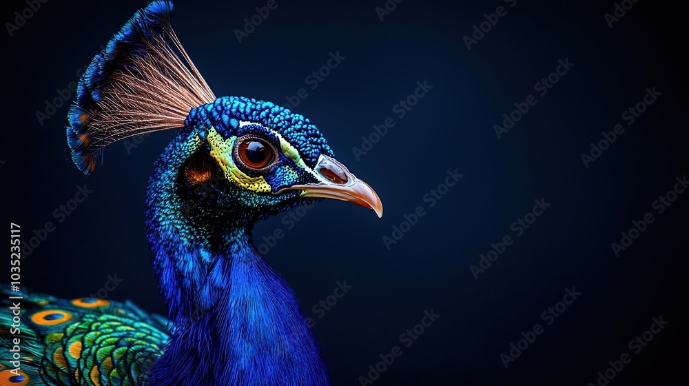 Peacock Portrait: A Close-Up of Majesty Peacock Portrait: A Close-Up of Majesty
