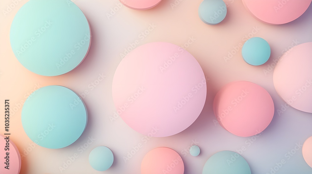 Abstract Pastel Circle Background Pink and Blue Geometric Shapes Abstract Pastel Circle Background Pink and Blue Geometric Shapes