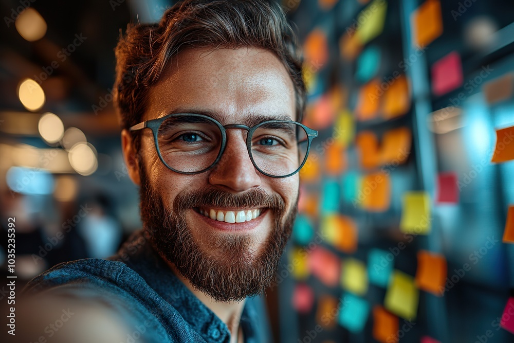 Smiling office colleague in a meeting Smiling office colleague in a meeting