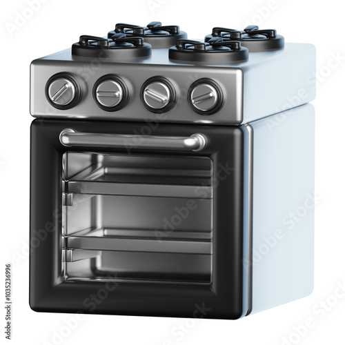 Gas Stove Home Appliance 3D Icon