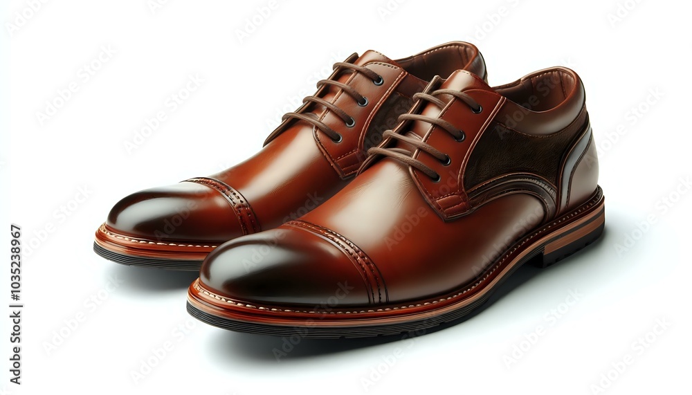 Elegant Brown Leather Brogue Dress Shoes Elegant Brown Leather Brogue Dress Shoes