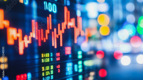 Abstract business smart city and charts and graphs with statistics to innovative analyze business potential and forecast future development of companies growth.