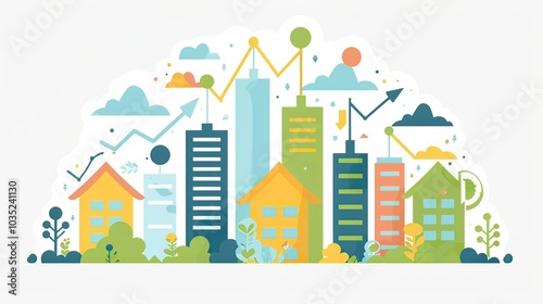 Cityscape with Growth Indicators 