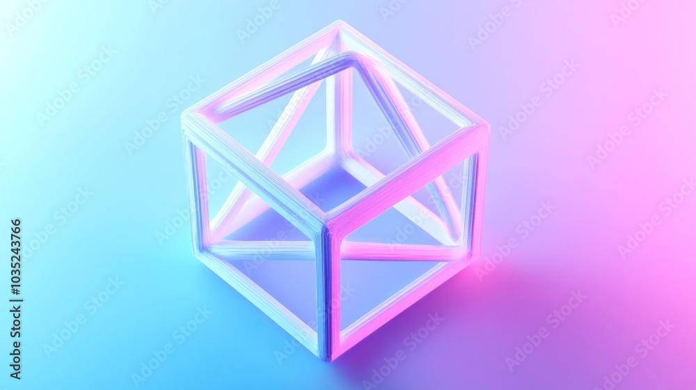 White Cube in Neon Light White Cube in Neon Light