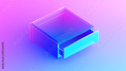 Glass Drawer with Gradient Colors