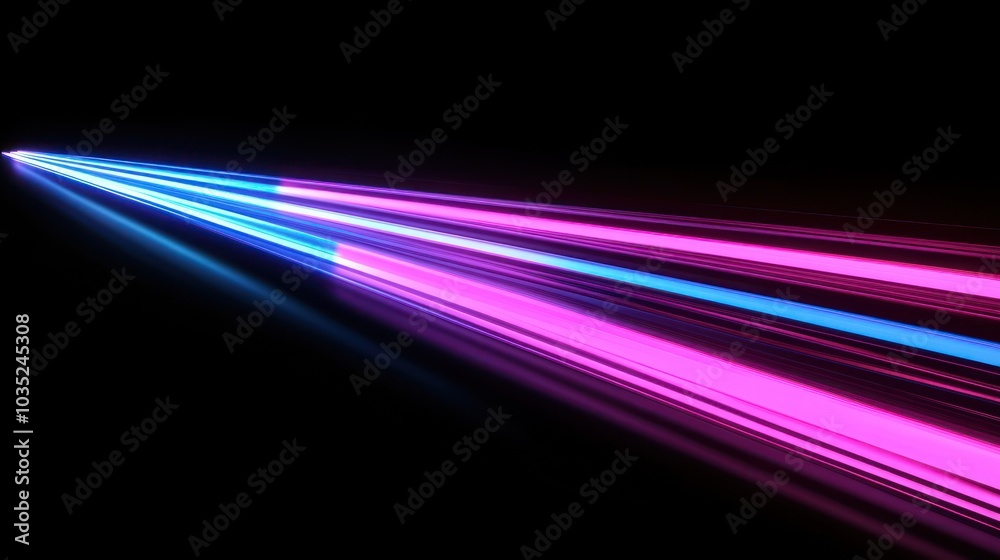 Abstract Light Trails with Neon Colors Abstract Light Trails with Neon Colors