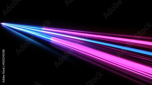 Abstract Light Trails with Neon Colors