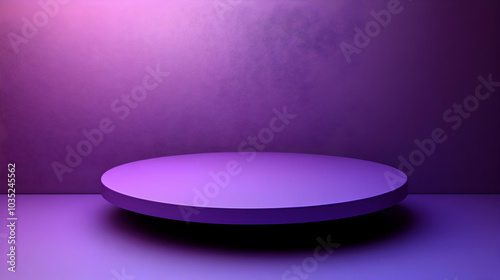 Purple Platform Minimalist Product Display Background with Gradient Lighting