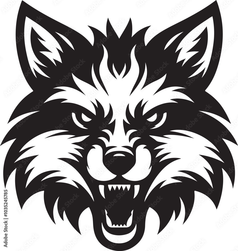 Angry fox vector illustration Angry fox vector illustration