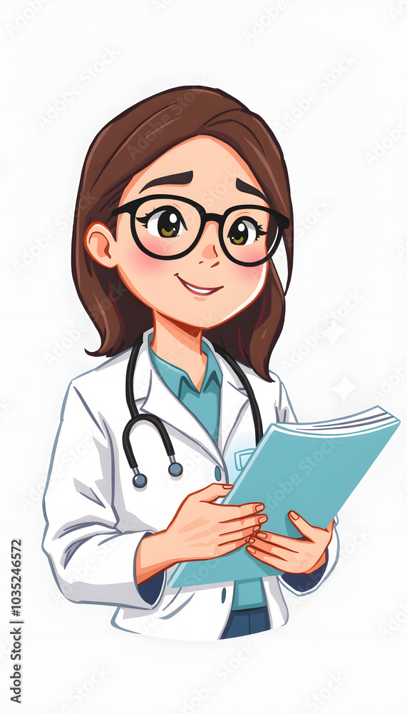 Nice friendly psychologist taking notes in her notebook isolated with white highlights, png Nice friendly psychologist taking notes in her notebook isolated with white highlights, png