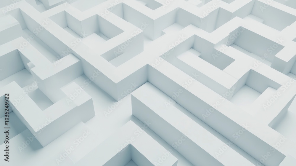 Abstract White Maze Abstract White Maze