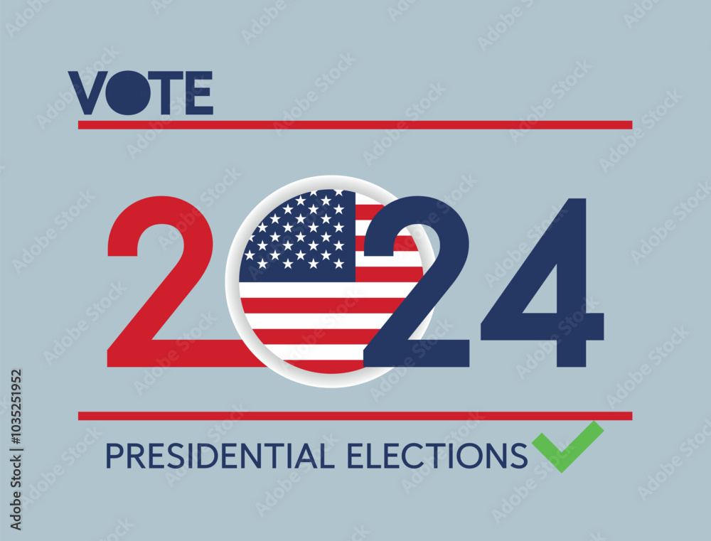 US presidential election banner. Template of isolated. Vector illustration US presidential election banner. Template of isolated. Vector illustration