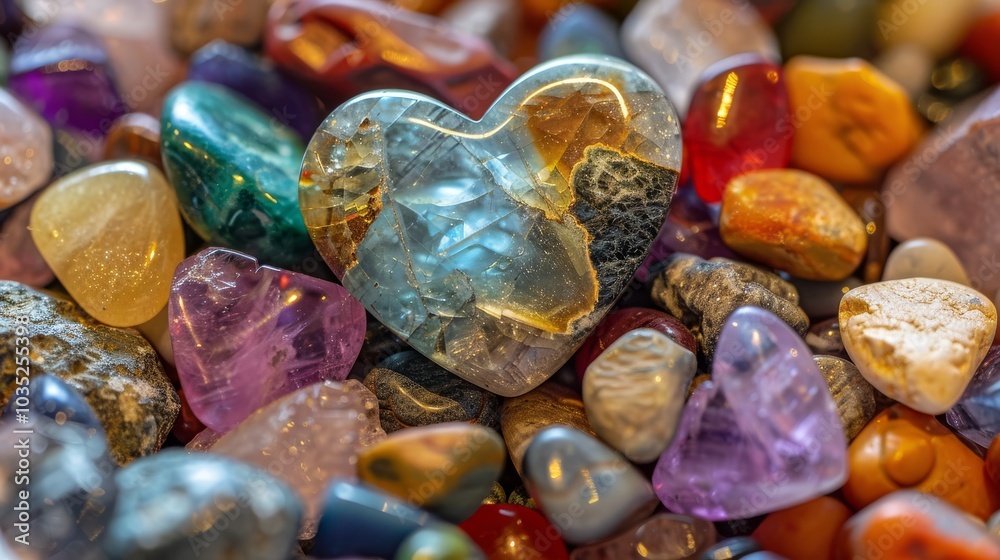 Radiant Heart of Raw Gemstones: Natural Beauty and Unrefined Elegance Radiant Heart of Raw Gemstones: Natural Beauty and Unrefined Elegance