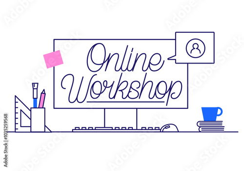 Lettering Online Workshop with computer