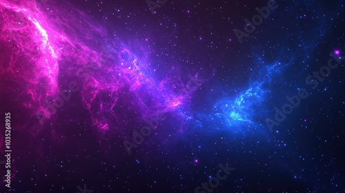 Purple and blue stars in a space background