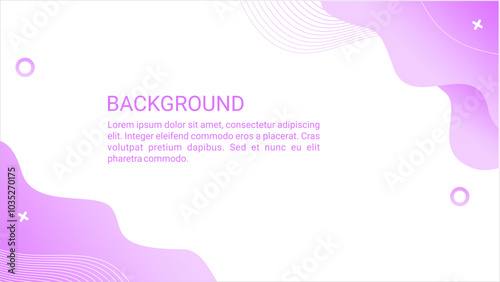 Elegant Purple Abstract Background with Fluid Shapes, Subtle Line Patterns, and Lorem Ipsum Text for Modern Design Templates and Presentations