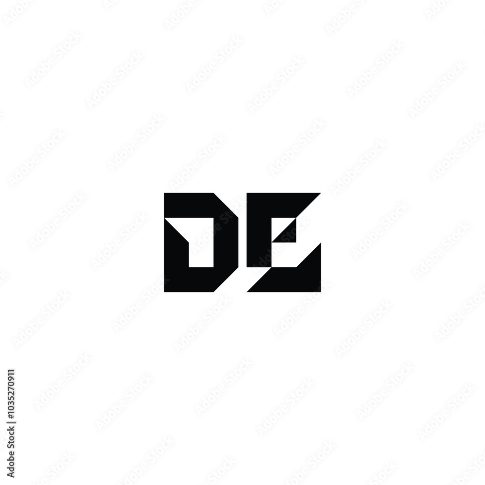 DE monogram logo design letter text name symbol monochrome logotype alphabet character simple logo DE monogram logo design letter text name symbol monochrome logotype alphabet character simple logo