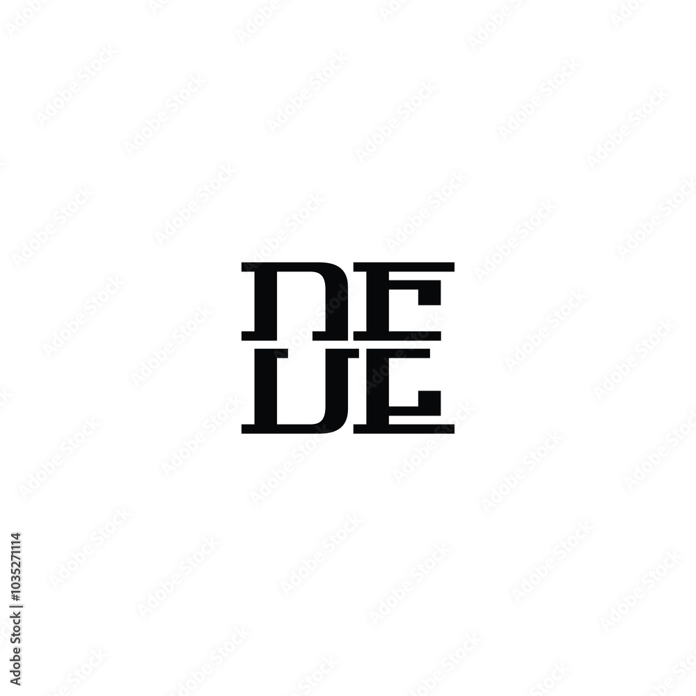 DE monogram logo design letter text name symbol monochrome logotype alphabet character simple logo DE monogram logo design letter text name symbol monochrome logotype alphabet character simple logo