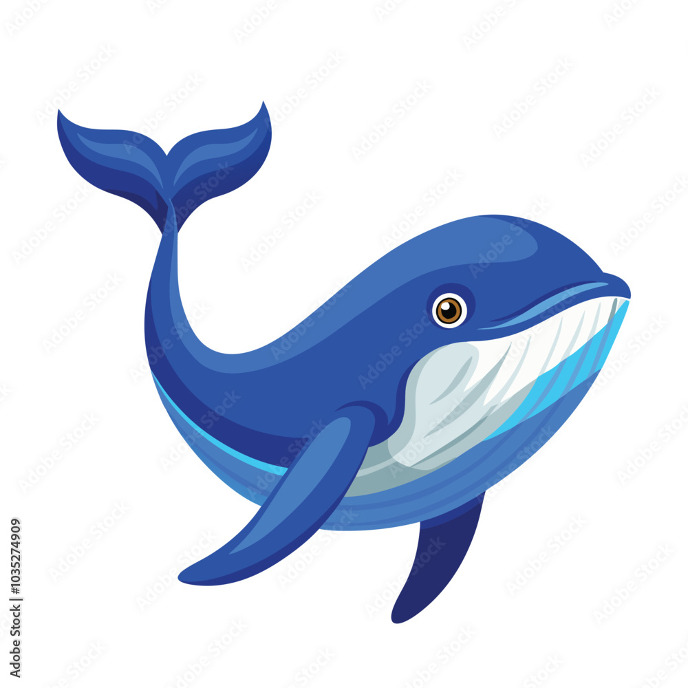 Fototapeta premium blue whale vector design ai eps file download