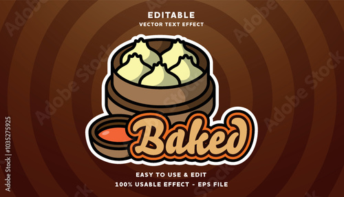 baked editable logo and text effect