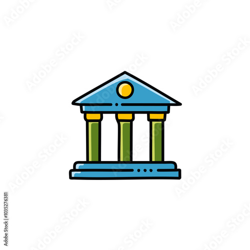 Bank building icon. Element of banking icon for ui and ux, website or mobile application