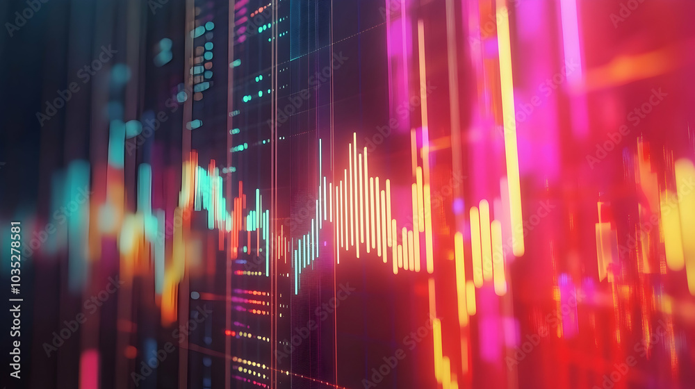 Abstract financial trading graph, focusing on the stock market and economic data - Abstract financial trading graph, focusing on the stock market and economic data -