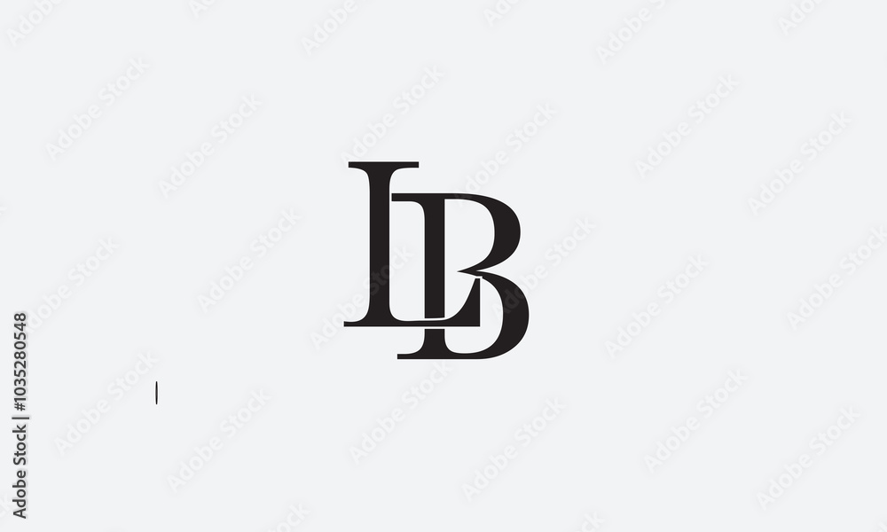LB, BL, L, B Abstract Letters Logo Monogram LB, BL, L, B Abstract Letters Logo Monogram