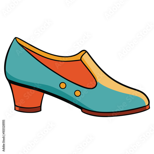 chelsea boots art, icon, graphic, vector, flat design.