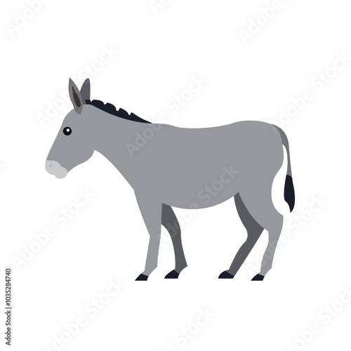 Donkey animal vector illustration symbol
