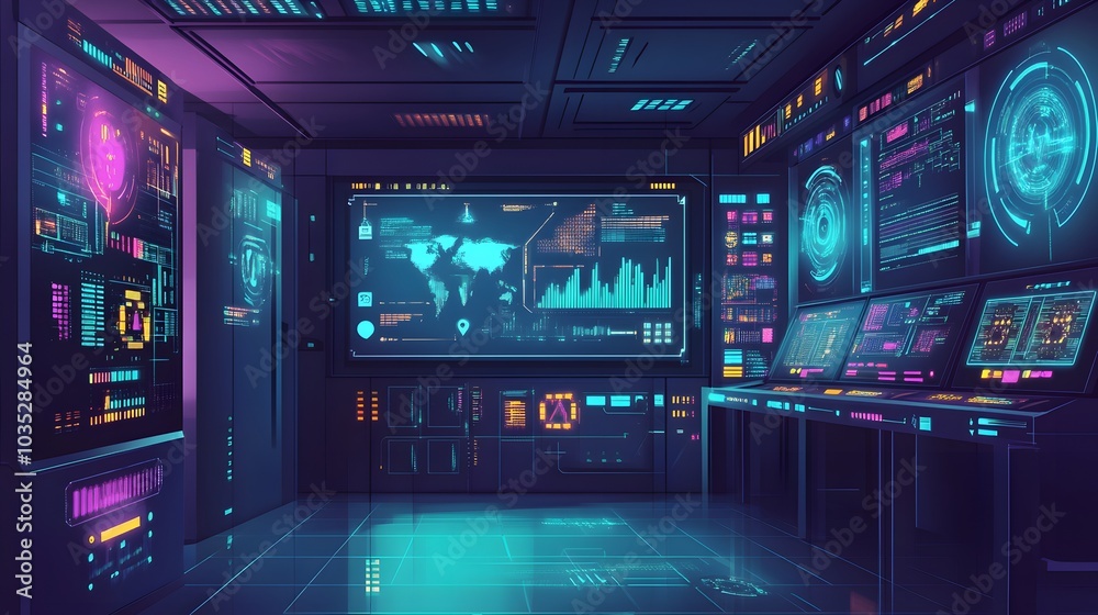 information and telecommunication technology and IOT - internet of things concepts. Diagrams with icons on server room backgrounds. information and telecommunication technology and IOT - internet of things concepts. Diagrams with icons on server room backgrounds.
