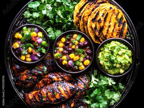 Colorful Taco Spread with Fresh Ingredients