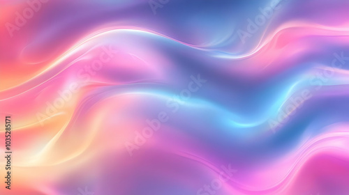 Wallpaper Mural Abstract Colorful Swirls, Wavy and Flowing Gradient Design with Pastel Colors Torontodigital.ca