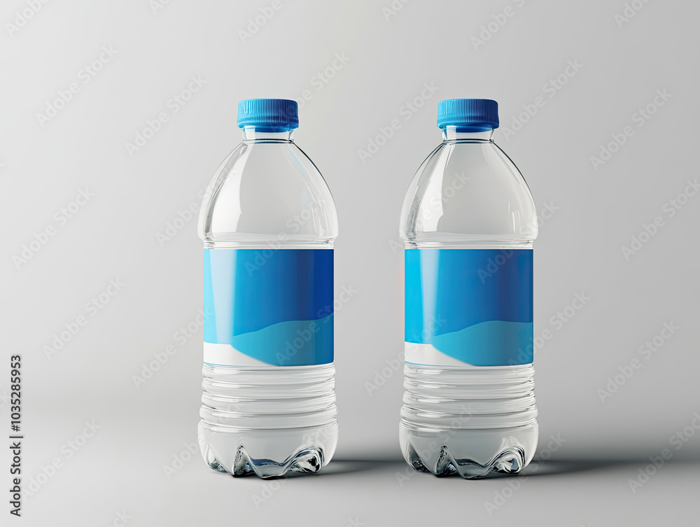 Water Bottle Mockup, high-end and customizable with realistic high-resolution rendering, ideal for branding, packaging design, and professional presentations, AI Generative Water Bottle Mockup, high-end and customizable with realistic high-resolution rendering, ideal for branding, packaging design, and professional presentations, AI Generative