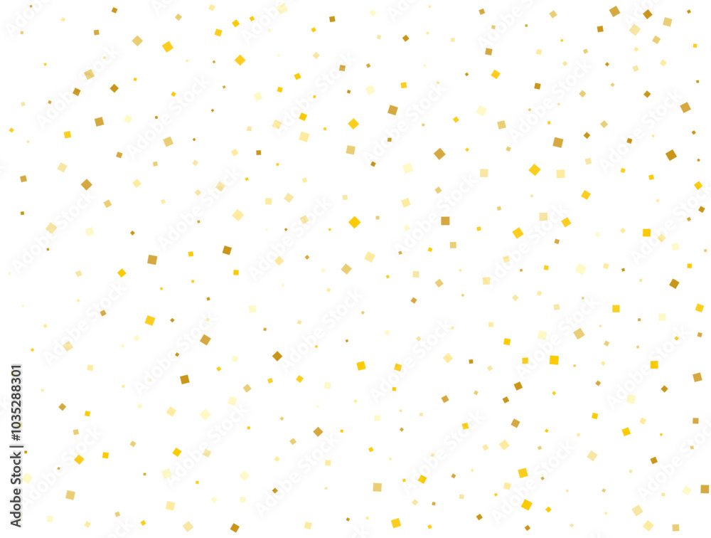 Light Golden Square Glitter Confetti Background. Vector illustration Light Golden Square Glitter Confetti Background. Vector illustration