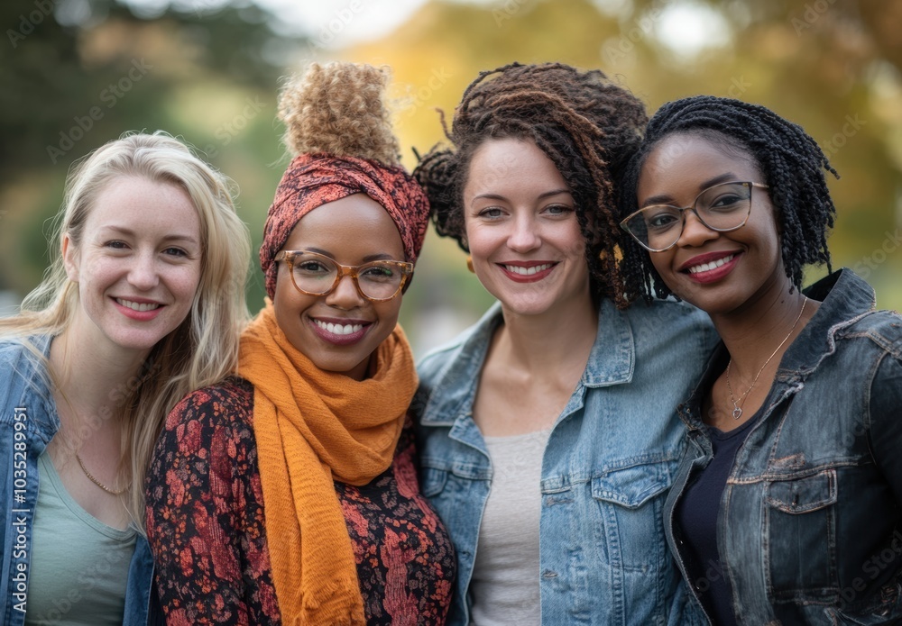 Diverse Women Smiling Together Diverse Women Smiling Together