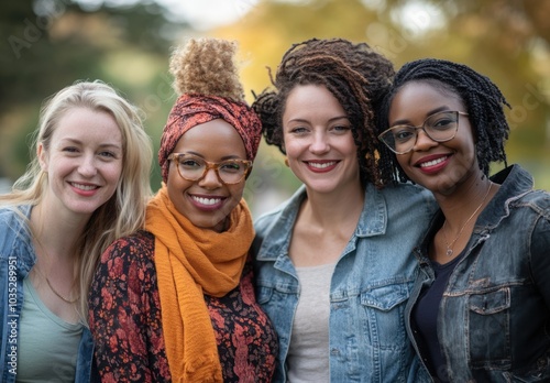 Diverse Women Smiling Together